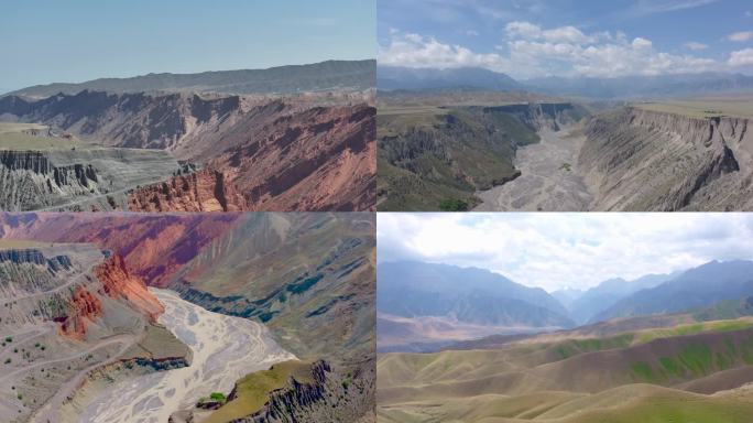 新疆大峡谷/红色地貌/悬崖绝壁/山脉裂谷