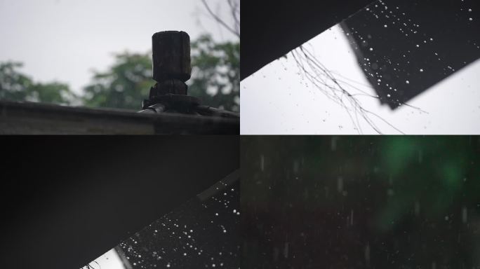 屋檐下雨升格雨滴