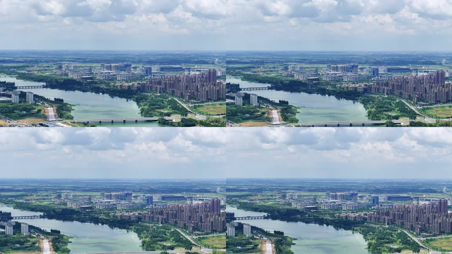 武汉东西湖网安基地4K航拍