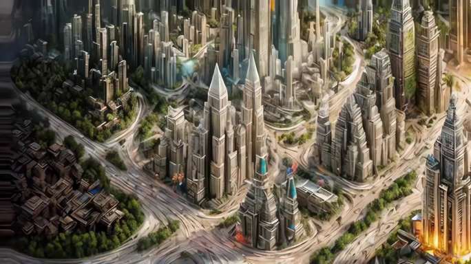 【优惠】AI 未来城市 幻想城市 未来