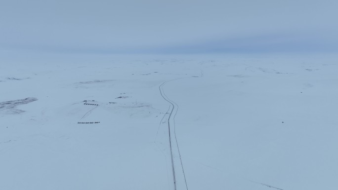 莫日格勒河冰封冬季风景