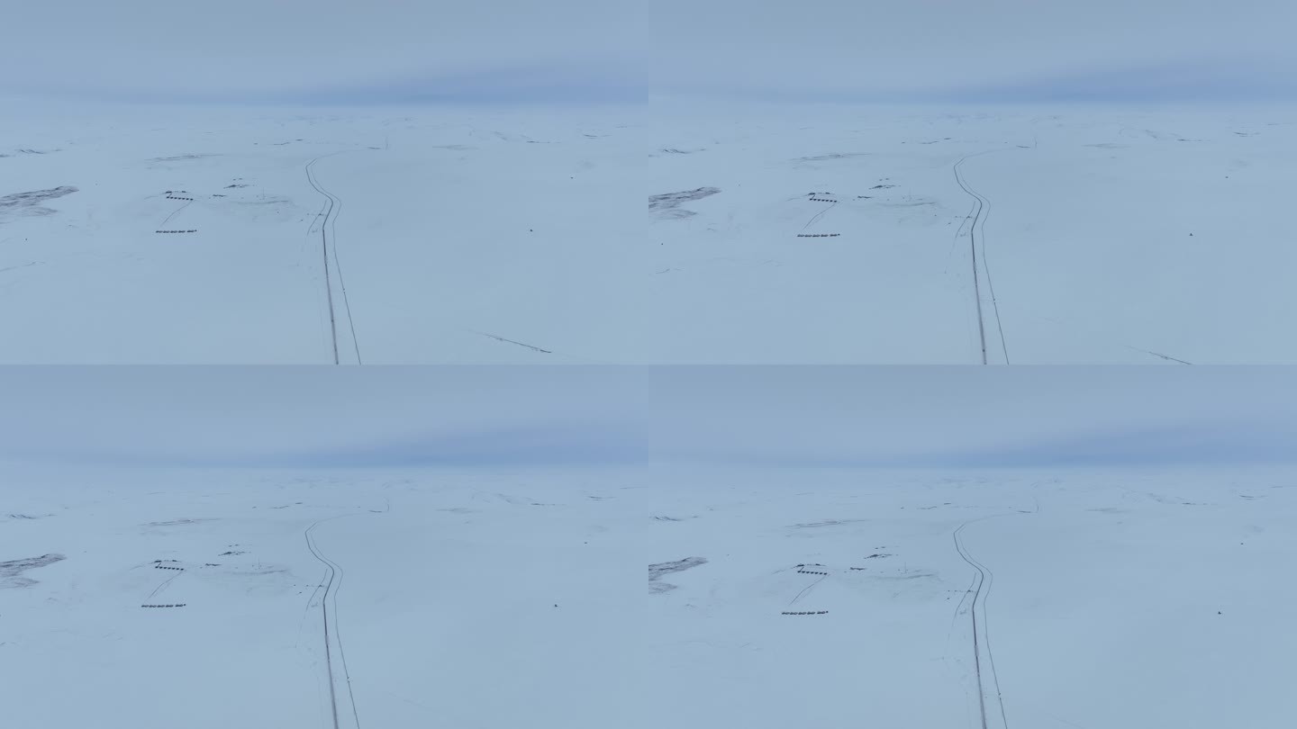 莫日格勒河冰封冬季风景