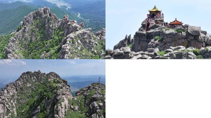 航拍芦芽山最高峰太子殿