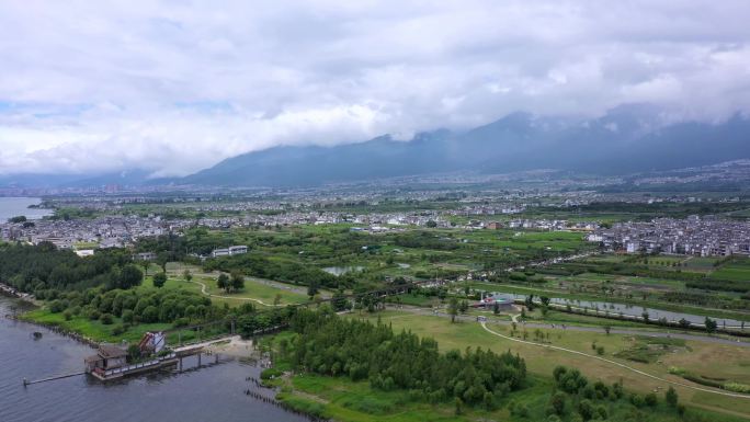 海天一色 风平浪静 洱海 碧海蓝天