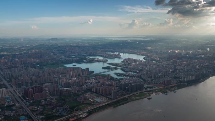 湖北鄂州市大气震撼全景