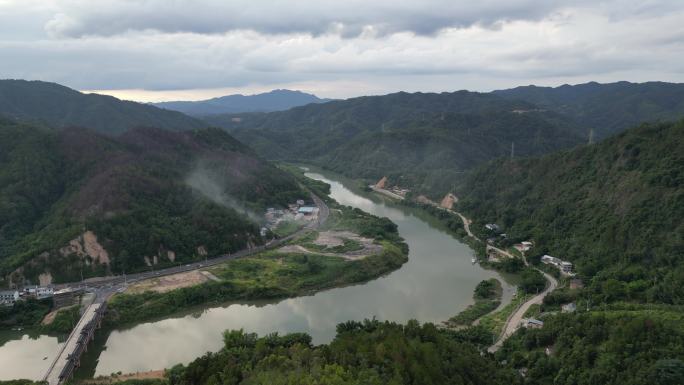 客家梅州大埔湖寮镇235国道风景