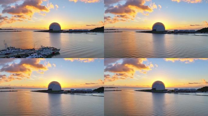 珠海大剧院航拍高清视频