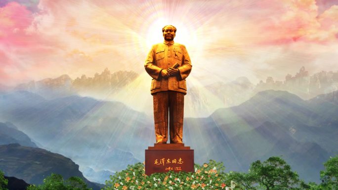 3S-毛主席铜像 东方红