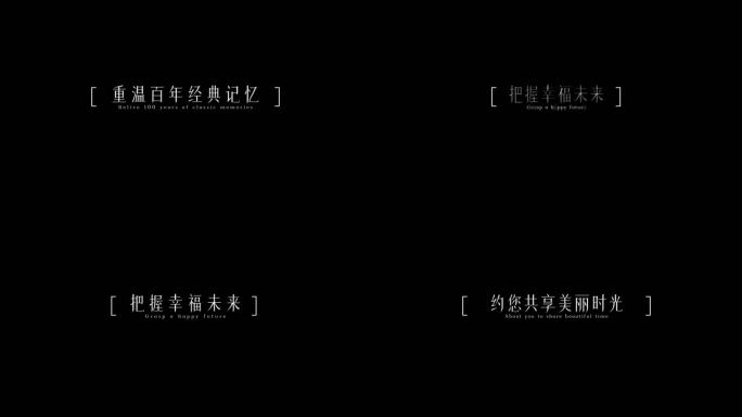 宣传简洁大气字幕 内含字体