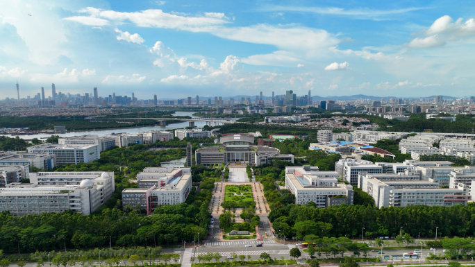 广州大学大学城校区航拍