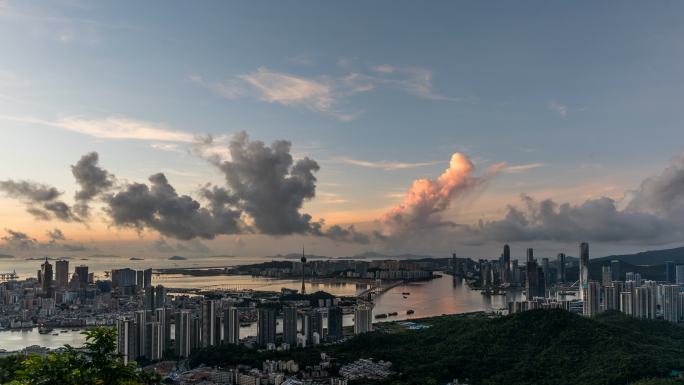 澳门-横琴两岸城市旅游观光4K延时影像