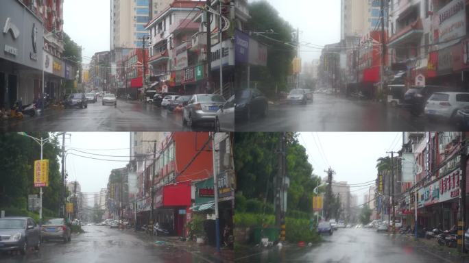 下雨天乡村公路行驶汽车记录仪驾驶第一视角