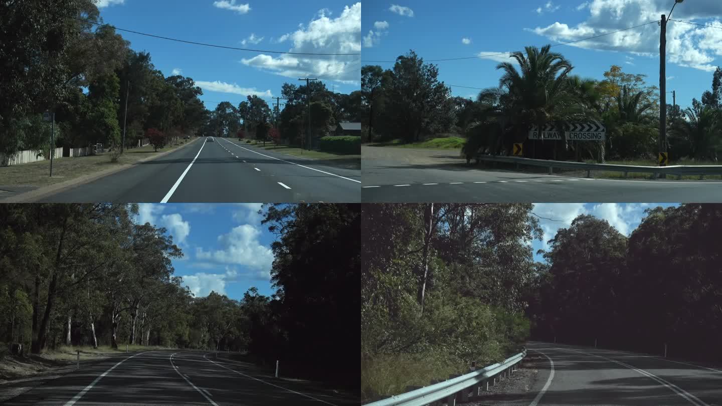 国外乡村公路 林荫公路 澳大利亚公路实拍