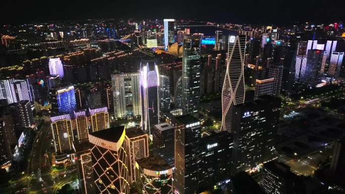 杭州钱江世纪城和奥体中心夜景越来越好看
