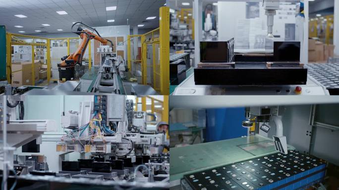 自动化新能源电池工厂机械臂自动化生产