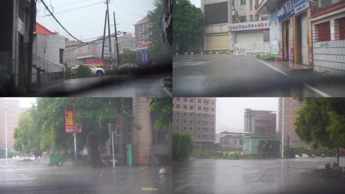 下雨天乡村公路行驶汽车记录仪驾驶第一视角