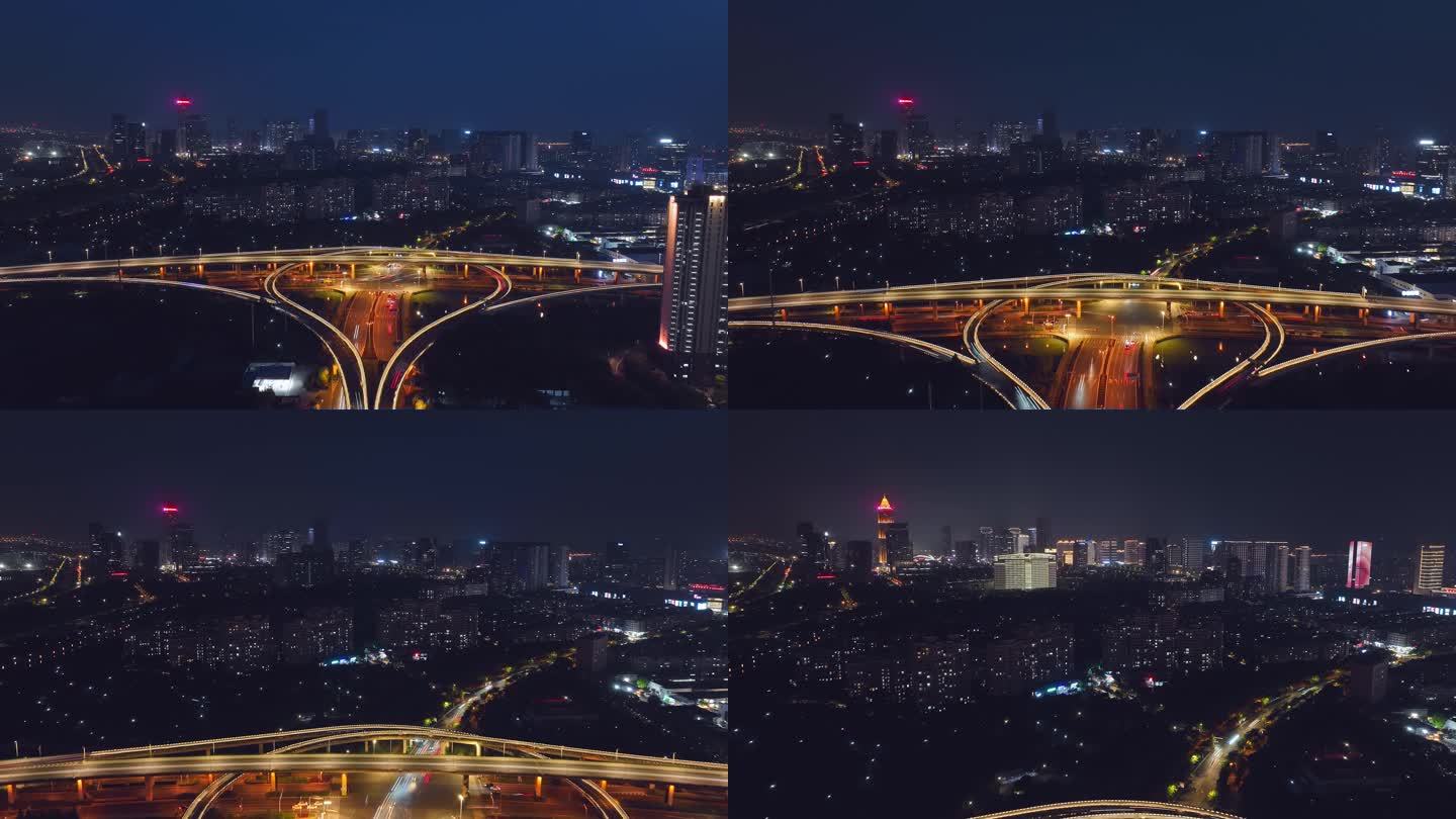 城市美轮美奂夜景灯光带给人生活的希望延时