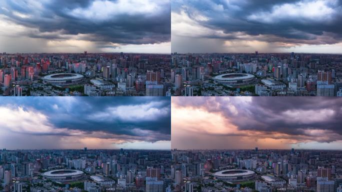 城市暴雨来临延时