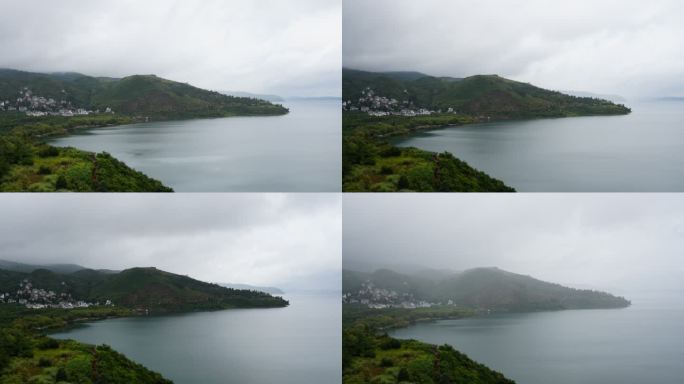 雨天 唯美 抚仙湖 延时摄影