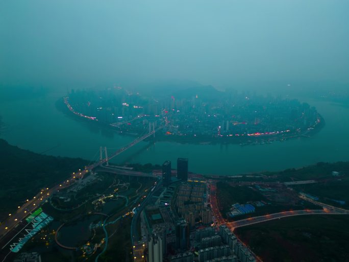 重庆江津区夜景延时B