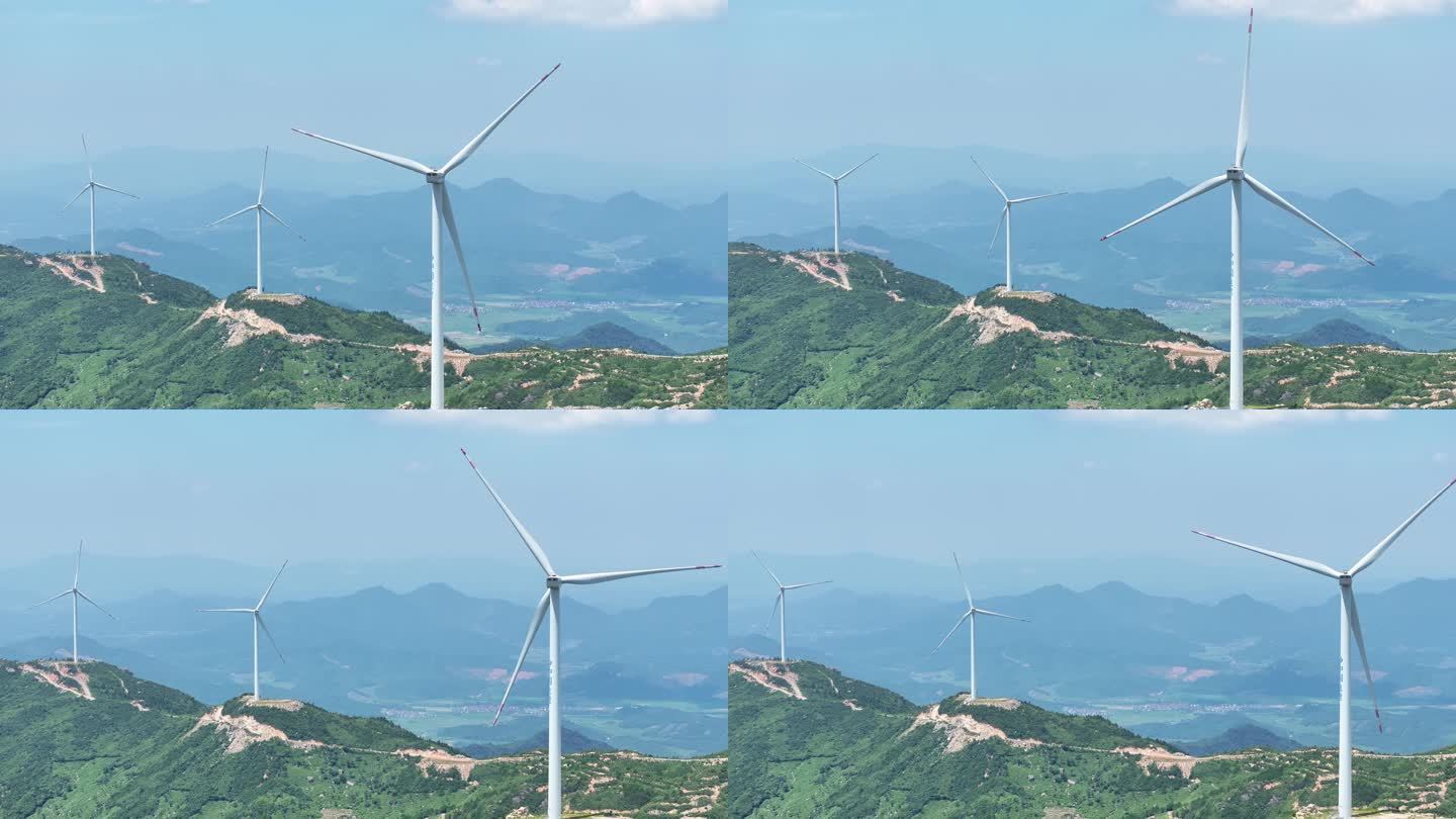 高山风力发电新能源航拍