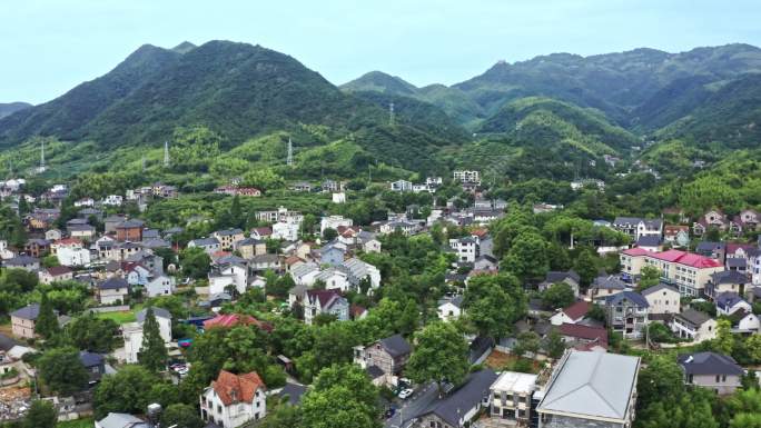 航拍避暑之地浙江湖州莫干山自然风光