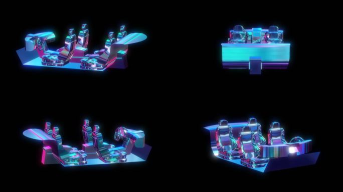 汽车内饰赛博朋克元宇宙通道素材
