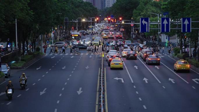 车流交通马路堵车都市城市生活夜晚夜景城市