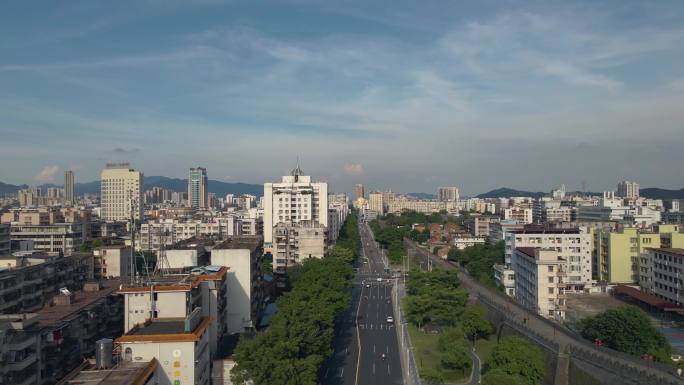 航拍肇庆市人民中路