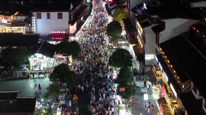 桂林阳朔西街夜景人群