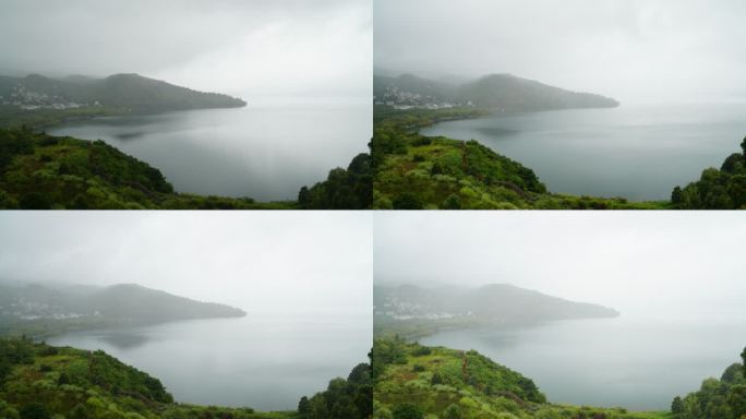 雨天 唯美 抚仙湖 延时摄影