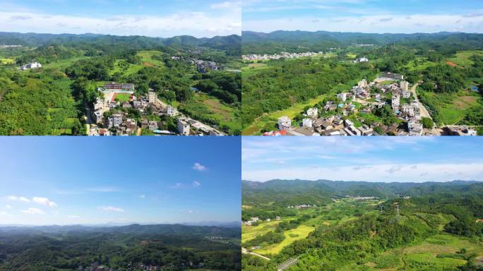 山区小学希望小学学校航拍