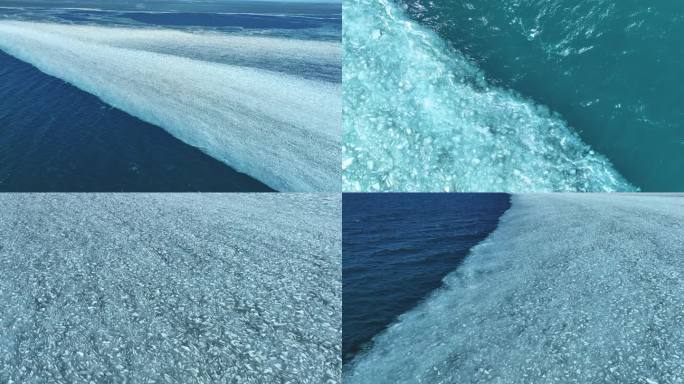 4k航拍青海湖景区开湖