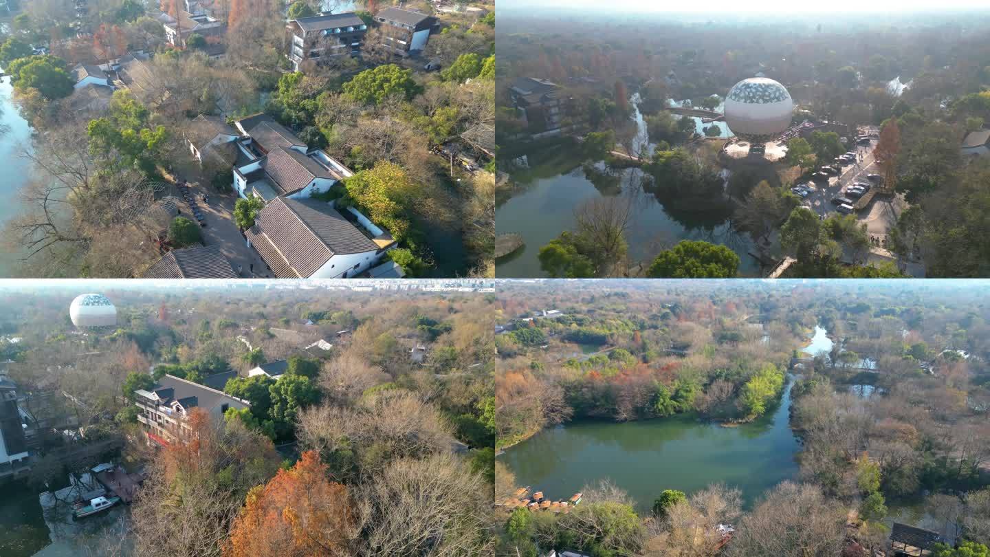 杭州景区西溪湿地植物园公园唯美大自然美景