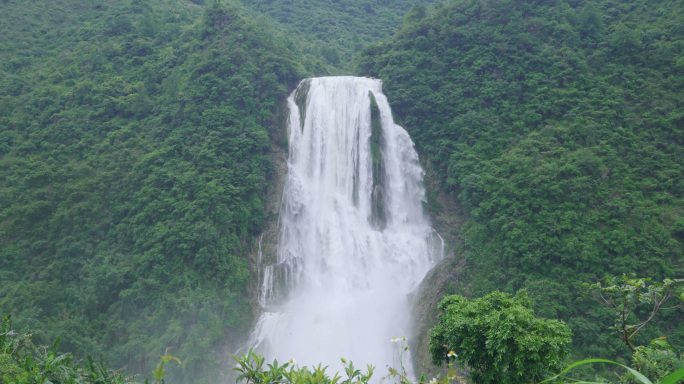 滴水滩瀑布大瀑布秀丽山川美景大美中国山河