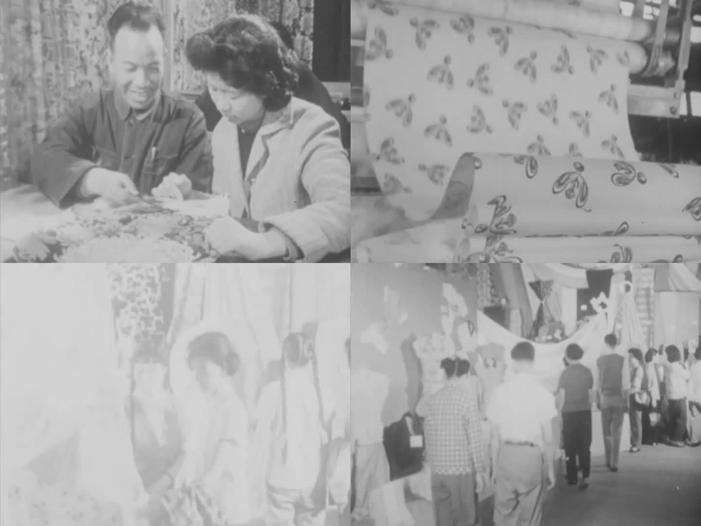上海纺织厂 布料花布生产 60年代