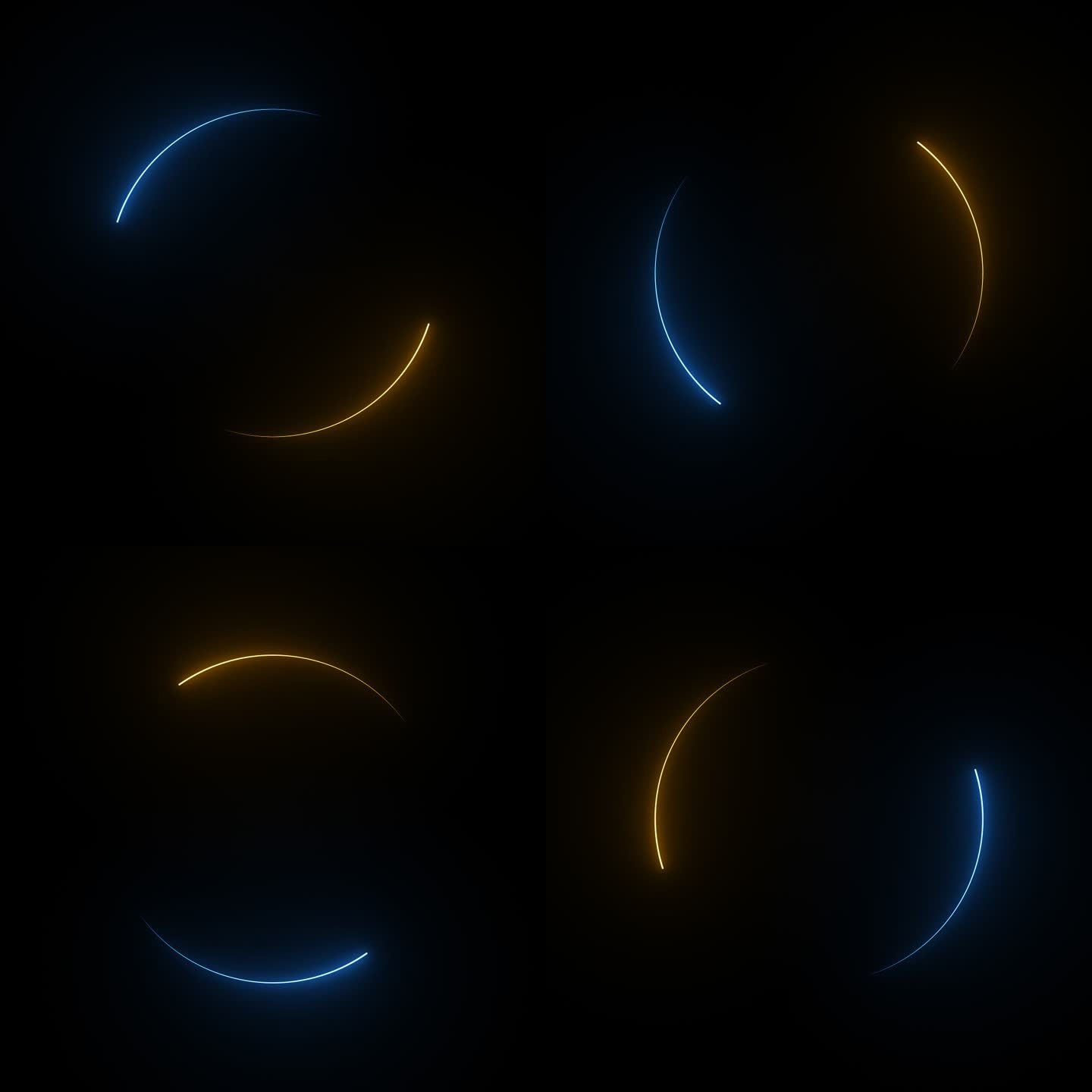 蓝黄光线转动-循环+alpha