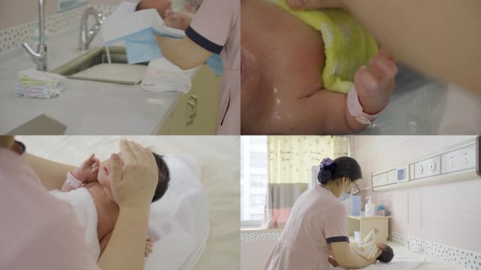 4k 新生婴儿洗澡护理