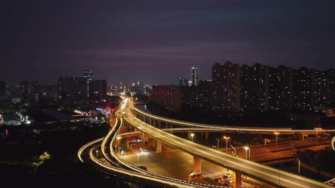 城市夜景生活向往美好的明天4K 航拍