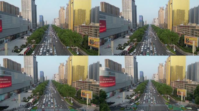 河北邯郸城市建设高楼交通航拍 (14)