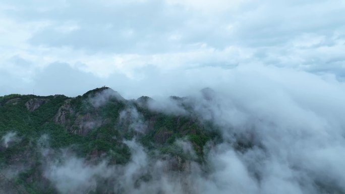 永康五指岩风景区航拍云海