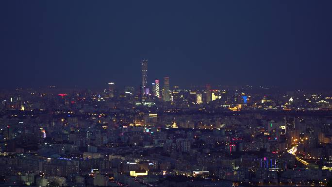 北京CBD夜景 北京夜景 鬼笑石夜景实拍