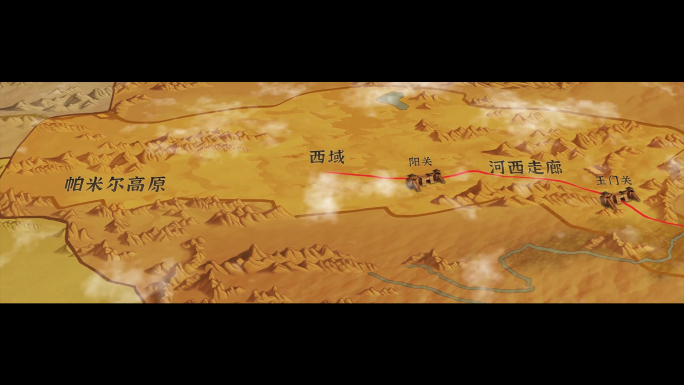 古代丝绸之路西域路线地图(宽屏)