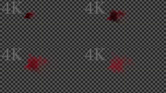 4K血液喷溅击中素材（带Alpha）