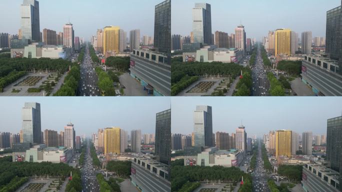 河北邯郸城市建设高楼交通航拍 (2)