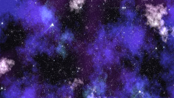 蓝色闪烁星空 银河 太空