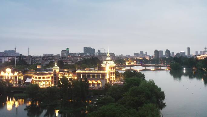 南通濠河风景区夜景