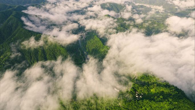 【4K】安徽黄山歙县石潭云海航拍