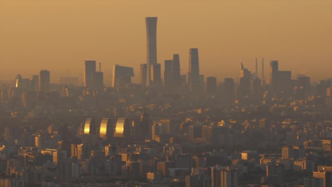 北京日出延时 北京清晨全景 鬼笑石实拍