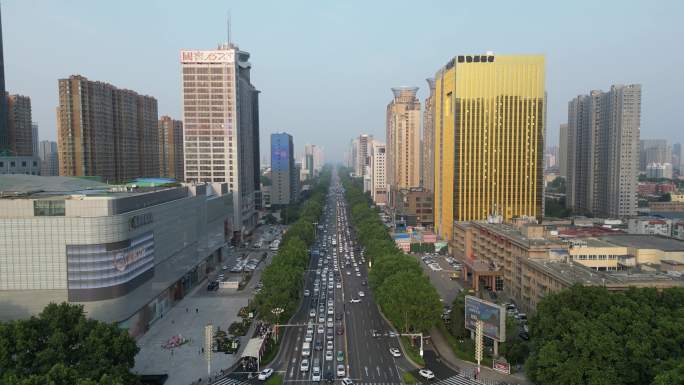 河北邯郸城市建设高楼交通航拍 (16)